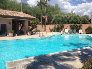 Enjoy the pool and hang out by the clubhouse.