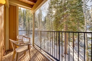 Private Balcony | Gas Grill | Forest Views