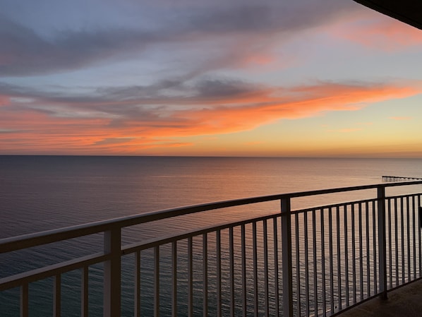 View from the spacious balcony