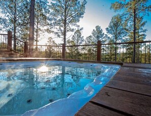 Sunken hot tub.