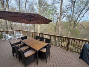 Spacious deck with grill right off the kitchen/living room