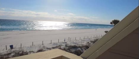 View of the beautiful gulf from the townhome's main private deck. 