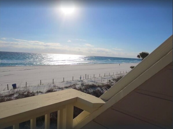 View of the beautiful gulf from the townhome's main private deck. 