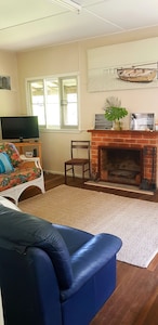 Family and pet friendly vintage style cottage located in a picturesque setting.