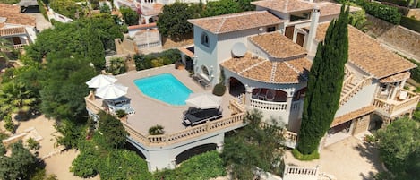 Vue aérienne de la villa