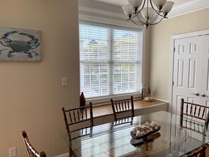 Dining nook with window seat