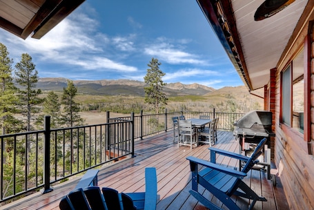 Relax in rocker chairs while the BBQ is cooking.