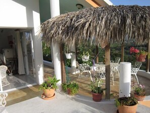 Outside dining area