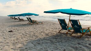 Skip the hassle, embrace the ease. Excel Beach Service provides convenient chair and umbrella rentals right here on the beach, so you can start enjoying your vacation instantly.