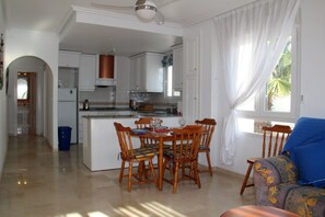 The dining area for 4 and Kitchen