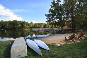 2 Kayaks and 1 row boat