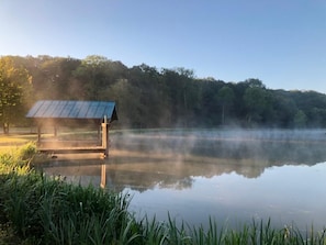 brume d automne sur l'étang