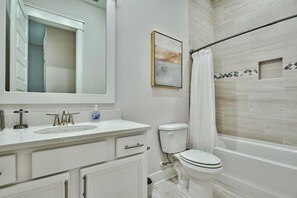 Guest Bathroom with Vanity, Toilet Bathtub