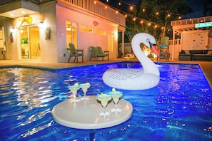 Swimming in the evening can be as fun or more than during the day.