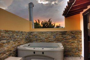 Hot tub roof