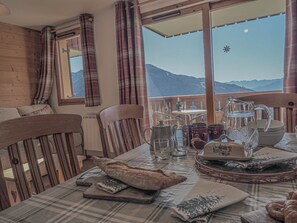 Dining table and view