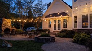 Bistro lights on the patio