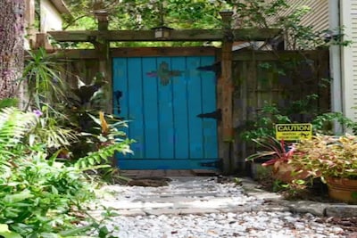secure private gate into garden and cottage