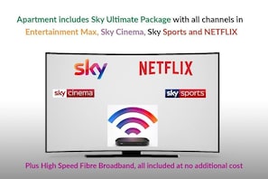 Sky TV with Sports, Cinema, NetFlix and Fibre Broadband all included
