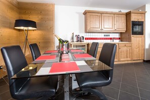 Kitchen and dining area