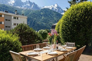 Beautiful sunny terrace with great views