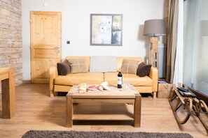 Lounge with patio doors onto terrace