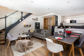 Open plan living dining room