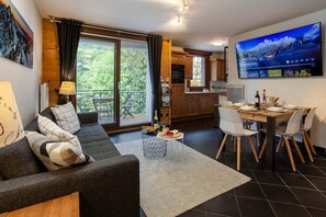 Living area with sofabed & smart TV