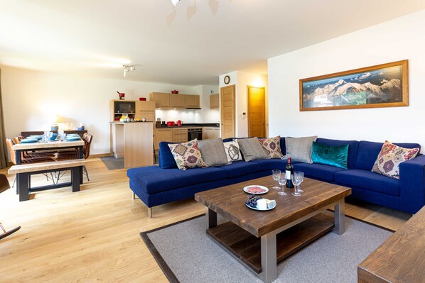 Open plan living dining room