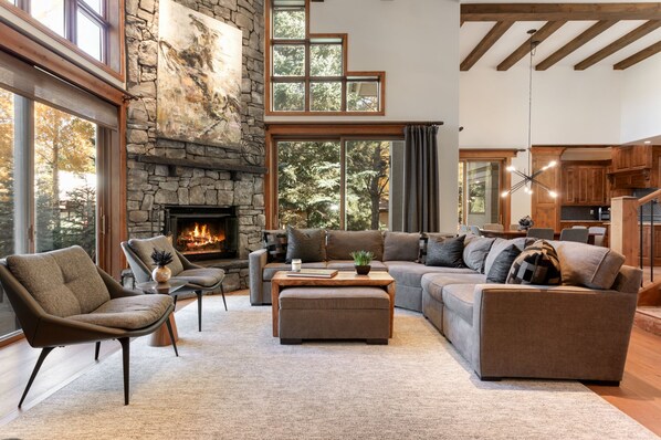 Vaulted ceilings and great natural light