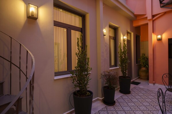 Apartment entrance off of internal courtyard