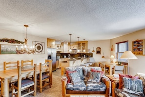 Large Dining Table, Game Table and Stunning View Over your Deck to the Woods!