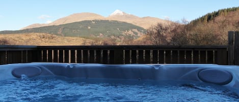 View from 6 person Jacuzzi hot tub