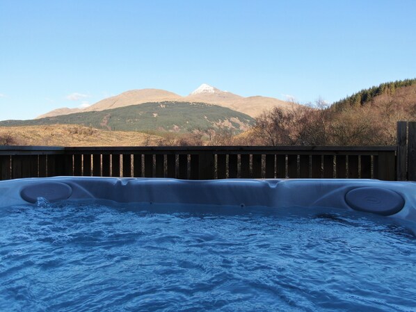 View from 6 person Jacuzzi hot tub