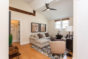 Living room with very comfortable couches and chairs 
