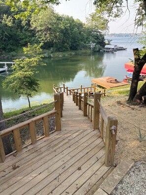 Stairs to our dock