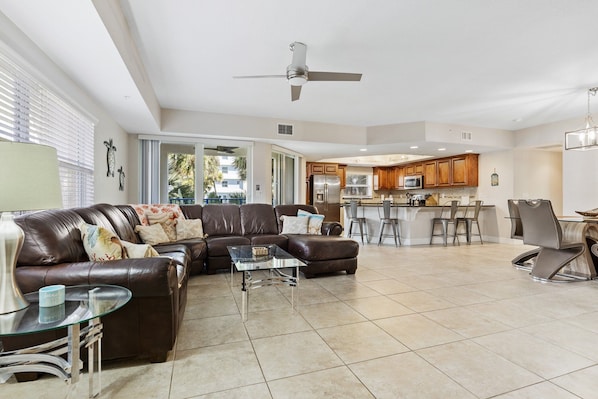 Discover your perfect getaway in this beautifully decorated 3-bedroom, 2-bath corner unit with three private balconies. Located in the desirable Building 20 of the Ocean Walk complex