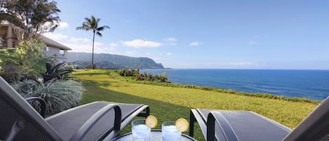 Relax on your lanai with this view.