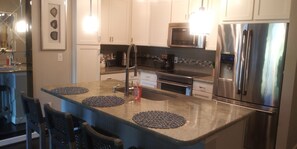 Granite countertops and open concept