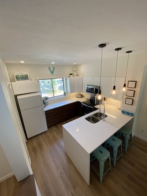 Renovated kitchen with mountain modern vibe.