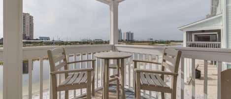 Large balcony with views of the Gulf of Mexico