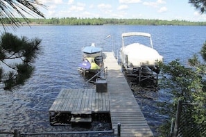 Our dock.  We have a 20’ pontoon available for rent (not the one in picture)