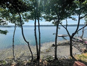 Private beach area