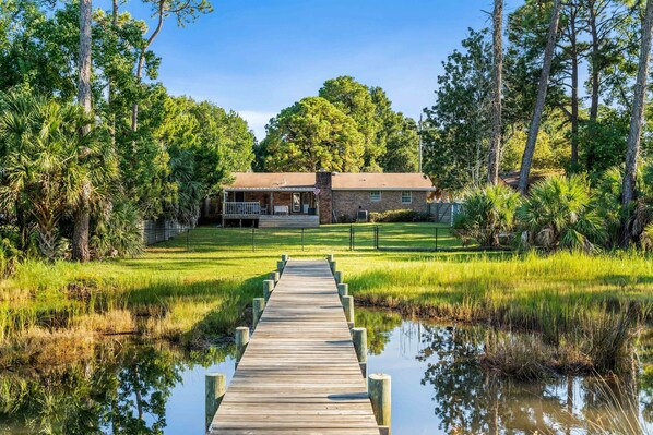 Private dock out back of home