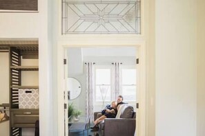 View from 2nd floor bedroom into the living space.