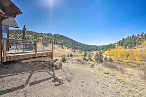 Exterior | Private BBQ Deck | Mountain Views | Off-Street Parking