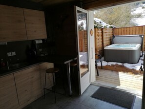 Terrasse privé avec jacuzzi