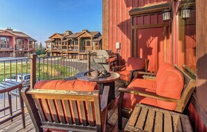 Gas Fireplace and Space to Relax on the Deck