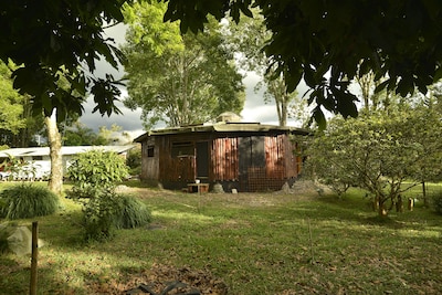 The EcoRoundhouse Cottage is a country retreat.