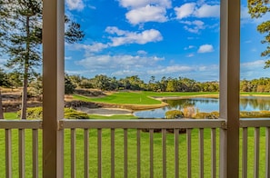 Views from private screened porch that can be accessed from living room & master